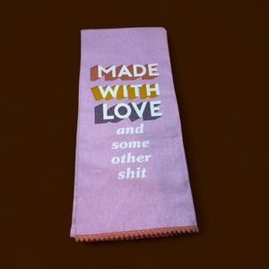 Pink Kitchen Towel with Fun‎ Text
